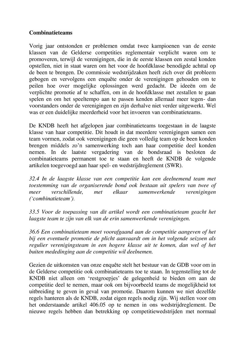 GDB Algemene Ledenvergadering 2015 - Bijlage 03 - Combinatieteams.pdf (pagina 1)